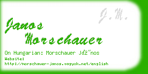 janos morschauer business card